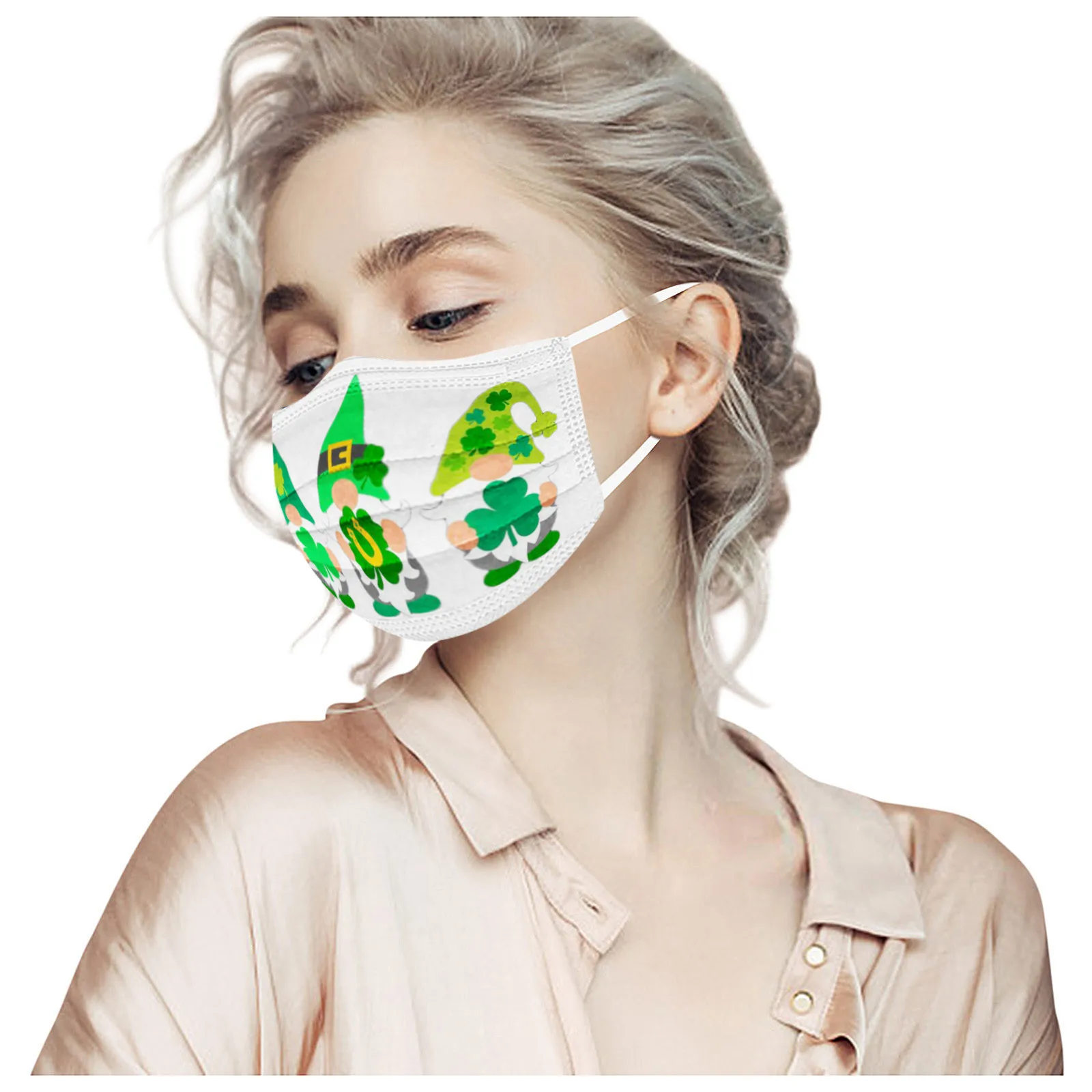 

50PCS Fashion Print Disposable Masks Mouth Caps Mask Pm2.5 Dust Masks Floral Pattern Fabric Masque Dustproof Face Mask