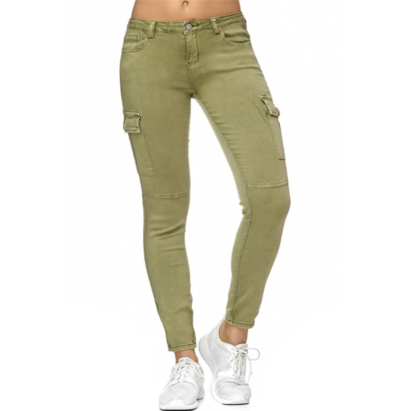 Женские осенне зимние однотонные повседневные облегающие джинсы на молнии с