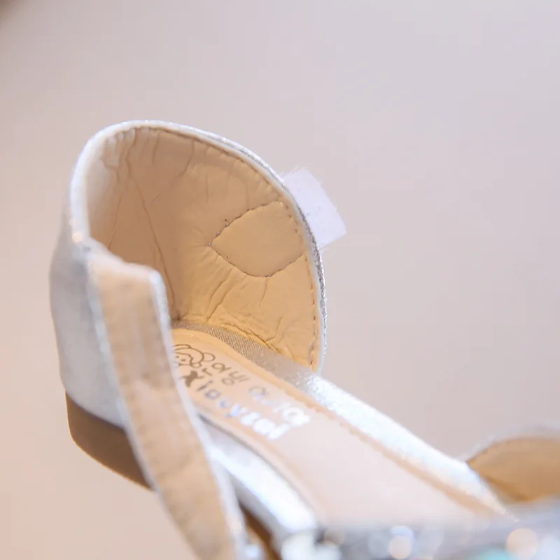 

2021 New Girls Sequin Bow Kids Shoes Girls Cute Pearl Princess Dance Single Casual Shoe Children's Party Wedding Shoes 3-13year