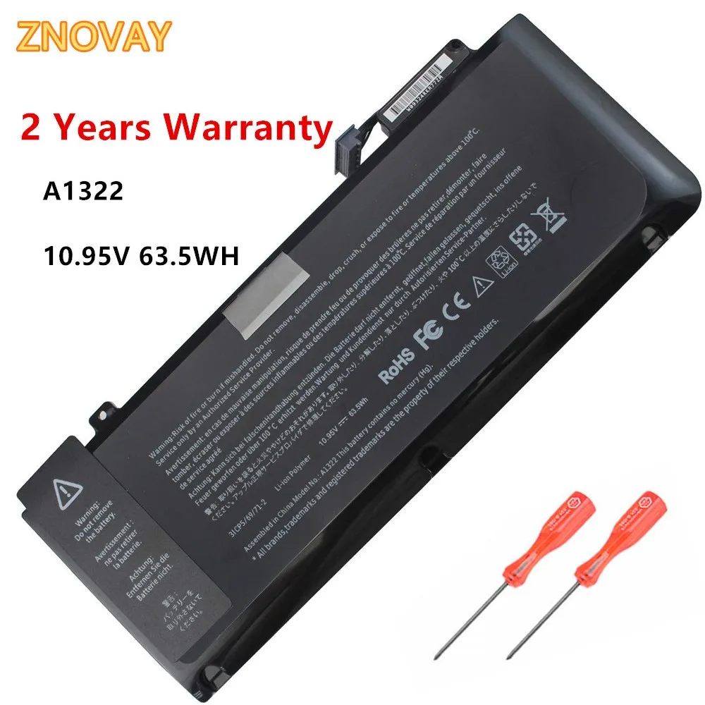 A1322 A1278 Аккумулятор для ноутбука Apple 2009 2010 2011 MacBook Pro 13 дюймов Подходит MB990LL/A MB991ll/A