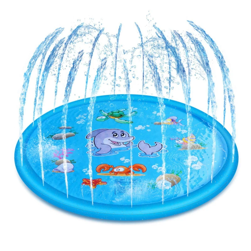 Summer PVC children play water fountain game pad beach mat lawn inflatable sprinkler outdoor bathtub toys | Игрушки и хобби