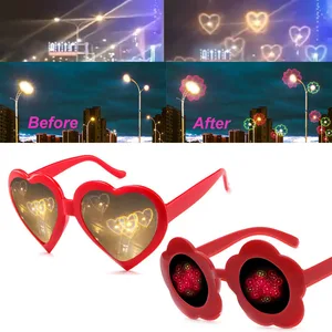 Очки с эффектами d в форме сердца, женские солнцезащитные очки