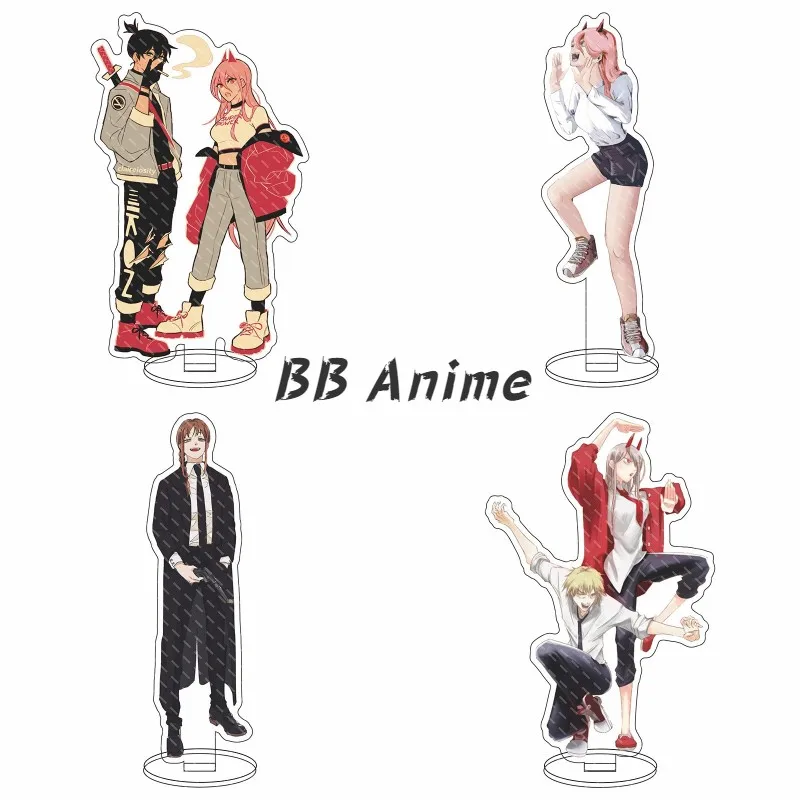 

Anime Chainsaw Man Acrylic Figure Standing Card Power Himeno Keychain Model Plate Desk Decor Standing Sign Gift