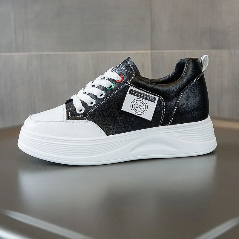 

Flats women's sneakers 2021 Leather Shoes woman Fashion Platform Sneakers woman vulcanize shoes Women Sneakers Chaussure Femme