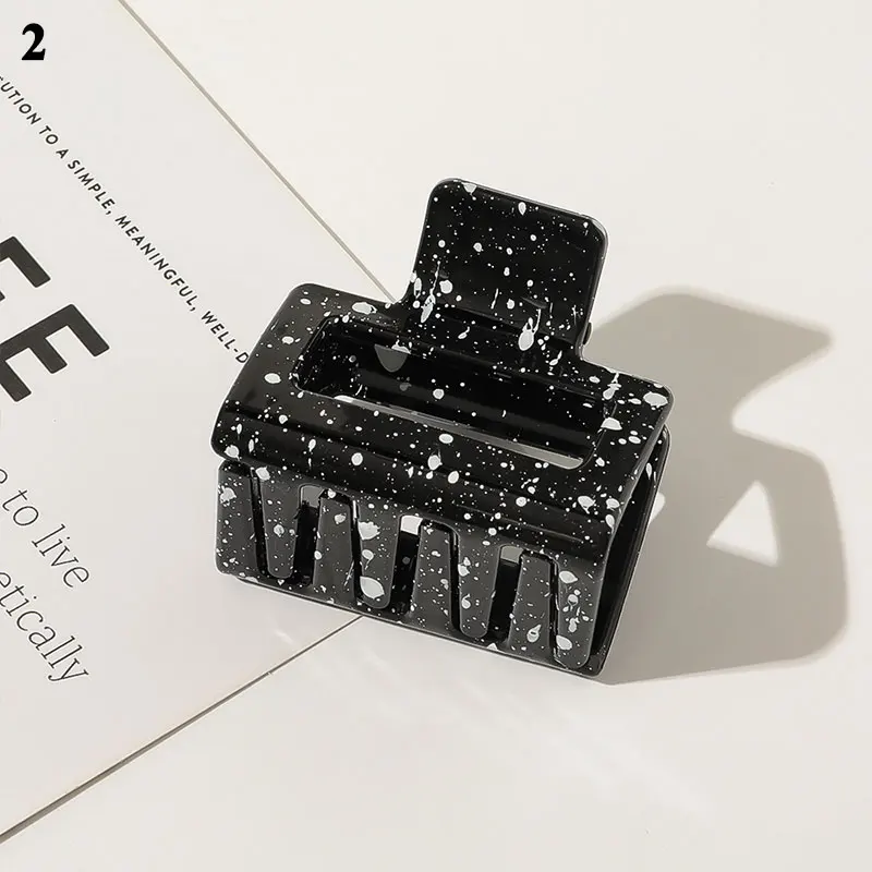 

Milk Cow Color Geometric Hair Clip Large Size Hair Claws Vintage Hollow Out Acrylic Hairpins for Women Girls Hair Accessories