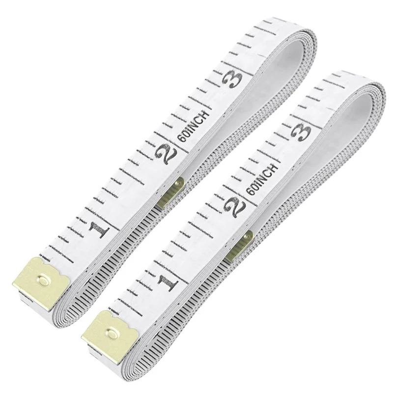 

Tailor Craft Flexible Ruler Tape Measure White 1.5M 4.92Ft 2pcs