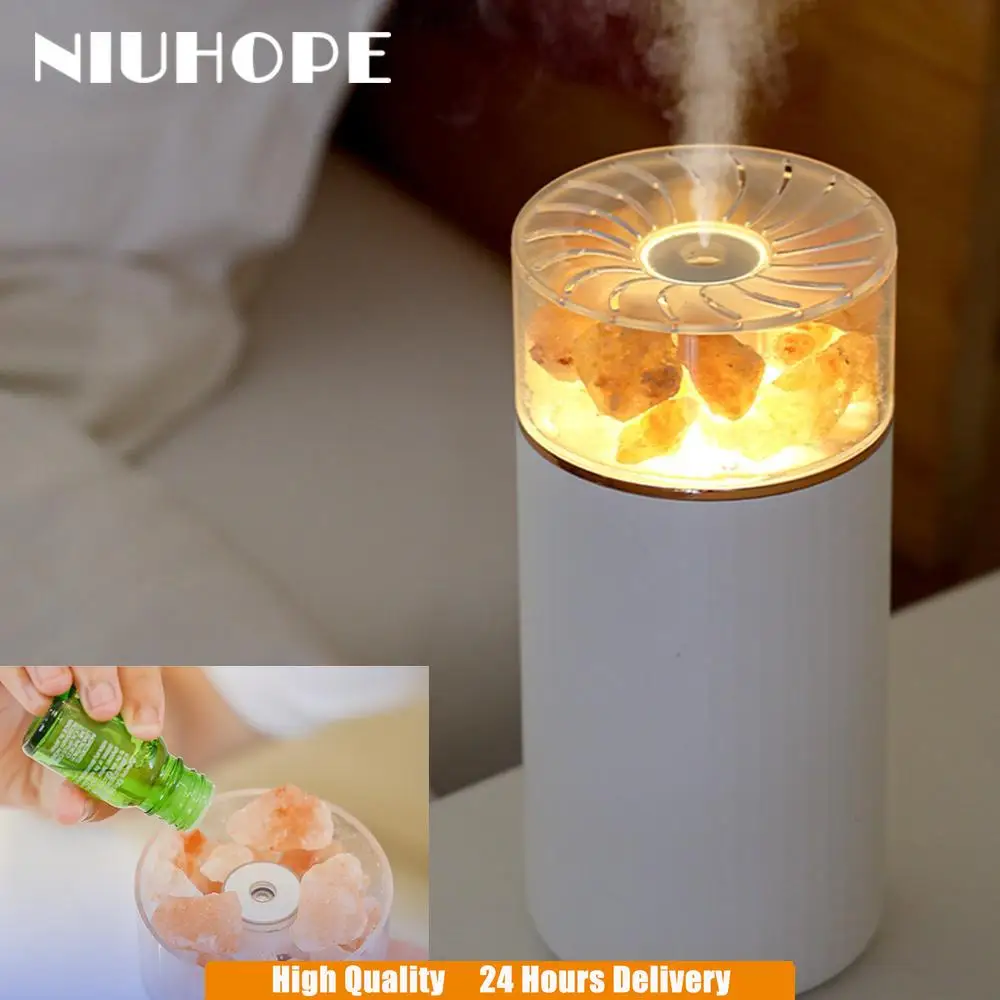 

Увлажнитель воздуха NIUHOPE с кристаллами и солью, беспроводной USB-диффузор для эфирных масел для ароматерапии, тихий увлажнитель воздуха с бол...