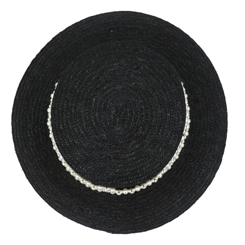 

Summer Outdoor Flat Top Wide Brim Top Hat Natural Very Fine Straw Braided Beach Hat Sunshade StrawHat Fashion Elegant Panama Cap