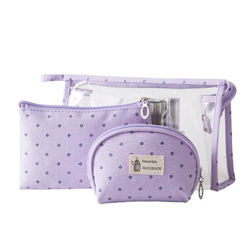 3 шт./компл. прозрачные косметички из ПВХ для женщин дорожный органайзер