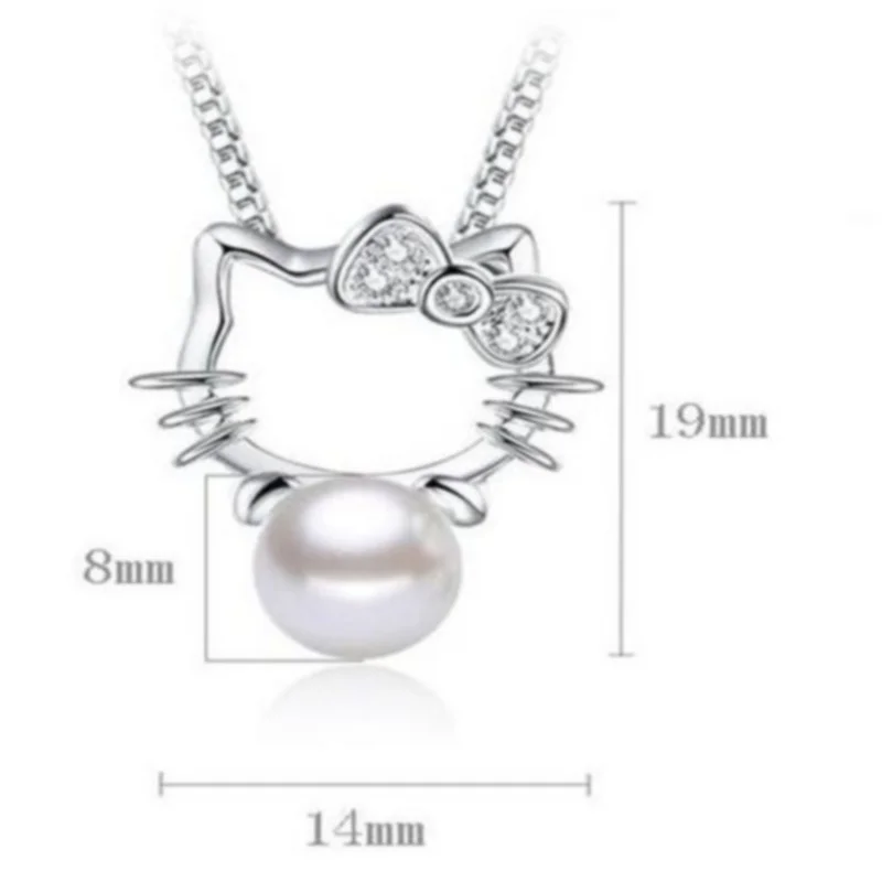 

BOTU 2021 Korea CC Anime Necklace Pink Crystal Necklace Cute Cat Porcelain Pendants Necklaces Fashion Cat Jewelry for Women Gift