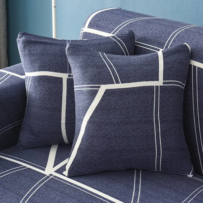 Midnight Blue Эластичная наволочка для подушки 45x45 см, наволочки для подушек, украшение для дома автомобиля, декоративные наволочки для дивана, кровати, 1 упаковка - Цвет: Midnight Blue
