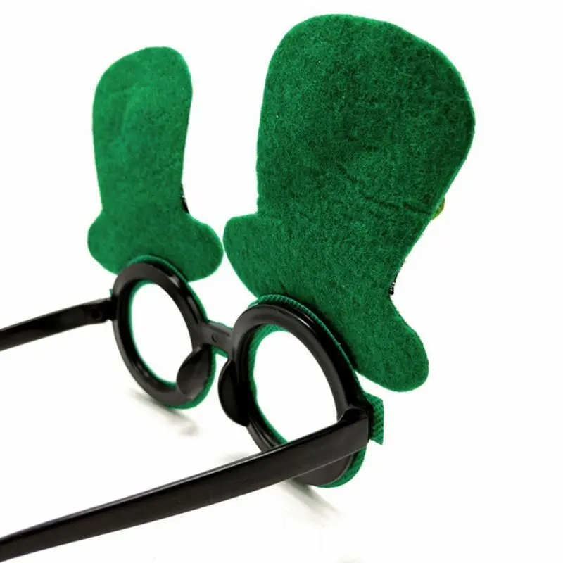 3 шт./лот повязка на голову с зеленой шляпой очки изображением счастливой травы