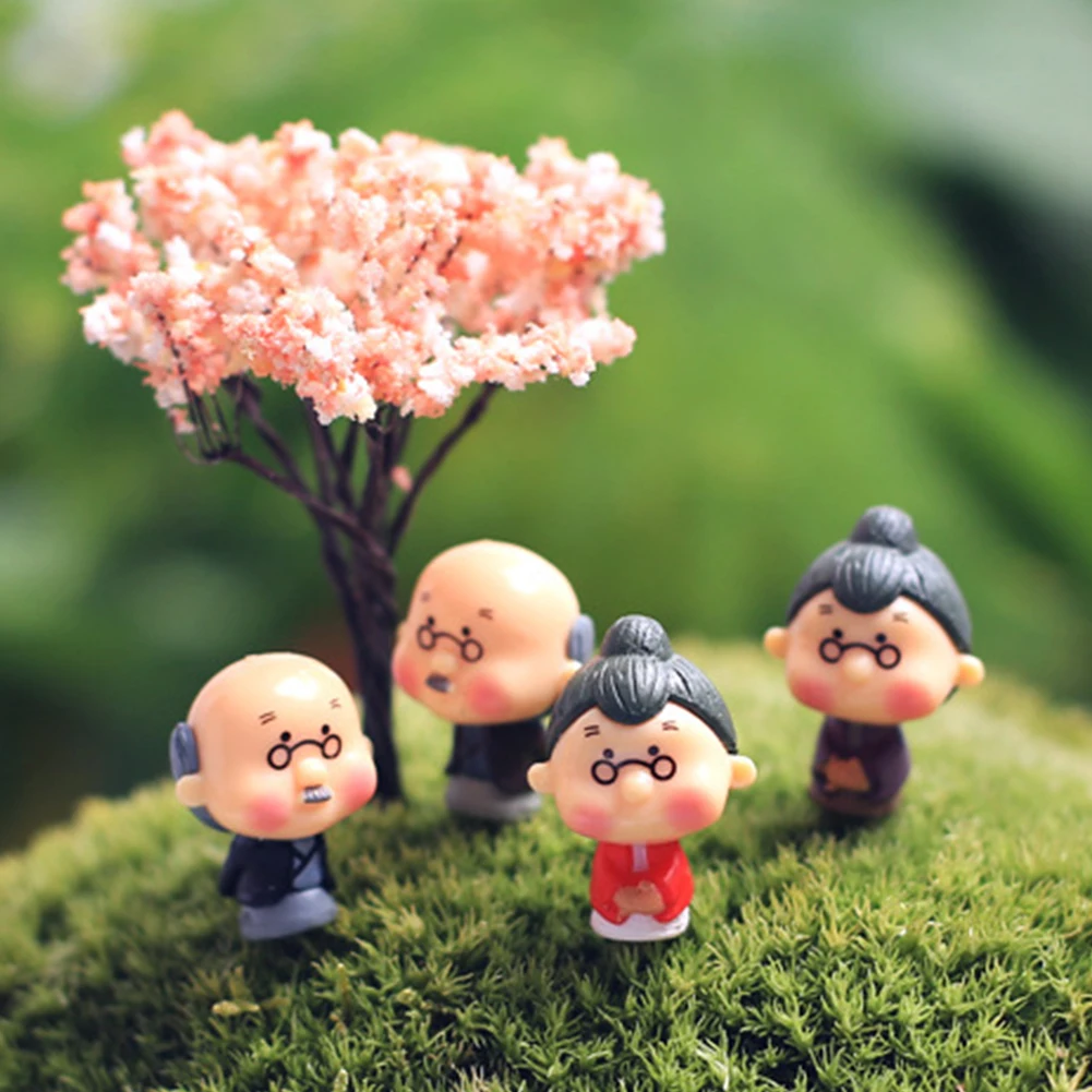 1 пара украшения сада двора старый мужчина для женщин Деревянный милый дом