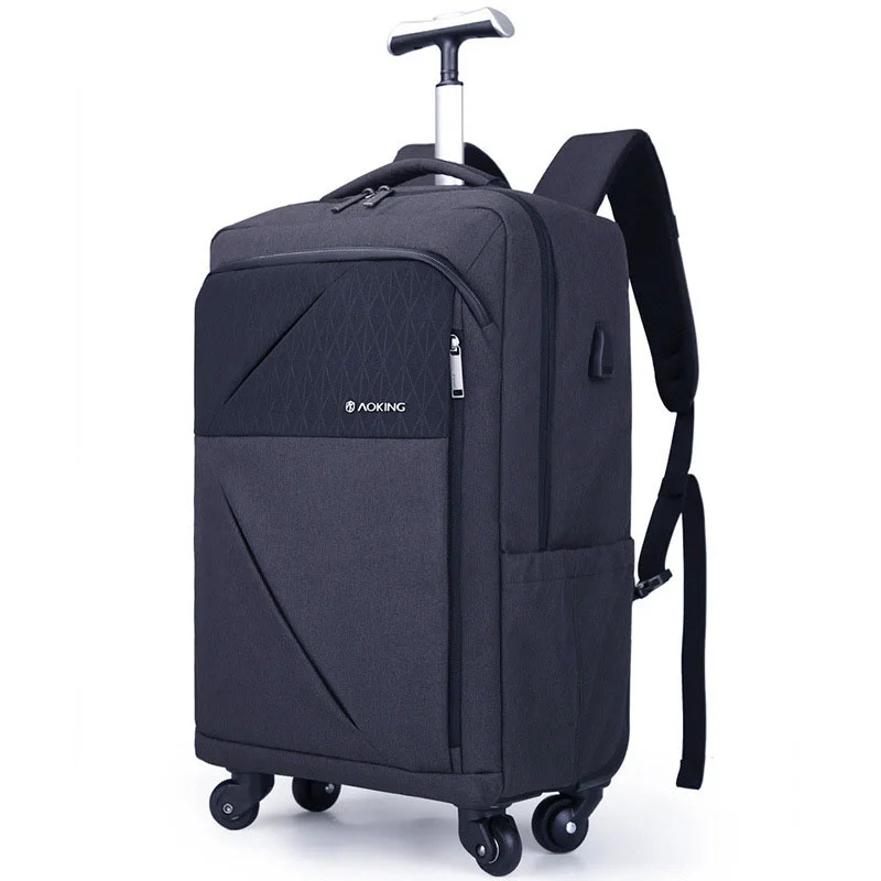 Men Women Travel Case on Wheels Trolley Cabina Carry On Rolling Baggage Backpack | Багаж и сумки