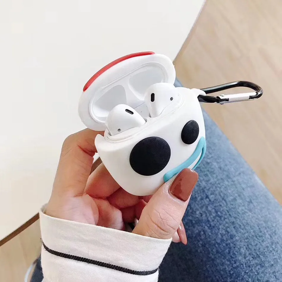 Чехол для AirPods, силиконовый, милый, 3D, игровой, чехол для наушников Airpods, 2, чехол для наушников, для Apple Air pods, чехол, Earpods, кольцевой ремешок