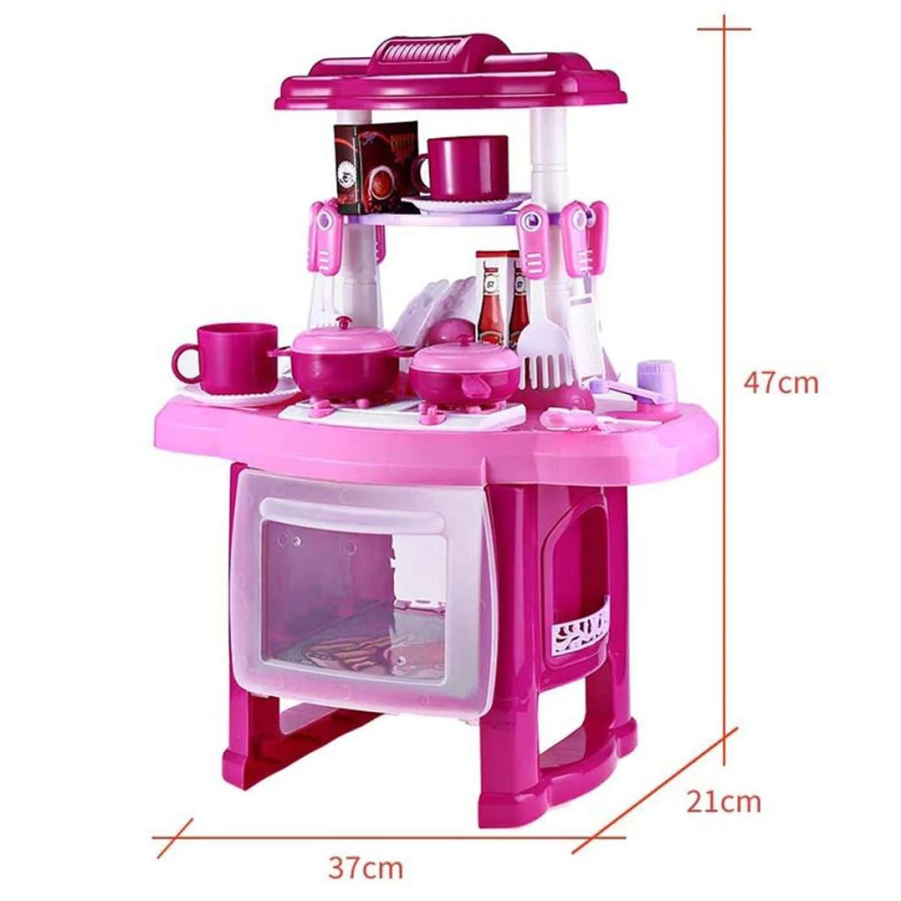 

1 Set Miniature Kitchen Plastic Cooking Table Set Pretend Play Food Children Toys With Music Light Kids Cooking Toy Set Game