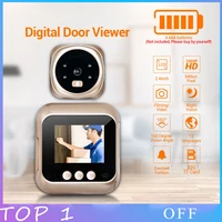 2 4 inch color night video digital peephole door peephole camera 160 degree door eye doorbell electronic bell wireless doorbell