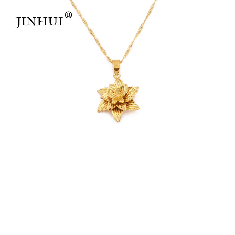 Женский свадебный ювелирный комплект из колье и серёг с маленькими цветами |