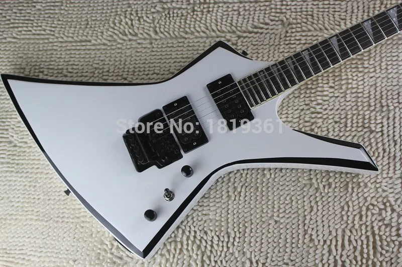 Высокое качество Заводская распродажа Jackson KE2 Келли белая электрогитара, гитара Jackson-1312-21
