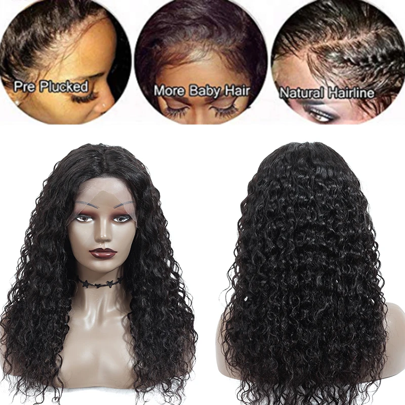 Монгольские волнистые человеческие волосы парики 13 х4 парик на сетке спереди