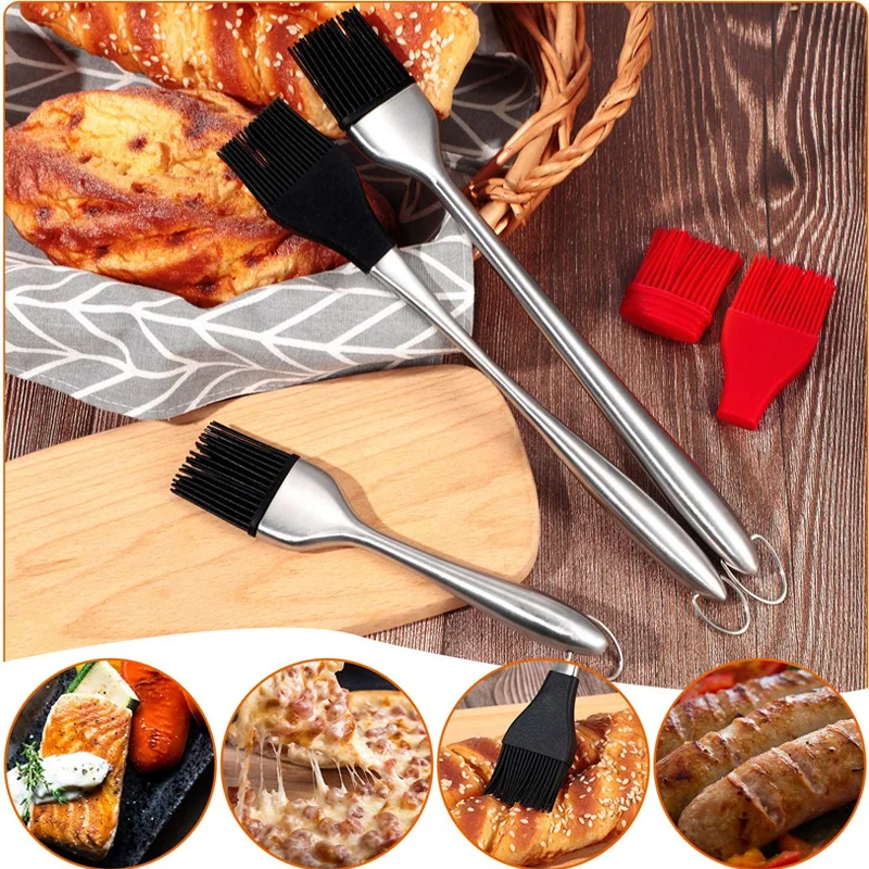 2 шт. силиконовые соус щеточка для барбекю прочный кисточка смазывания гриля с