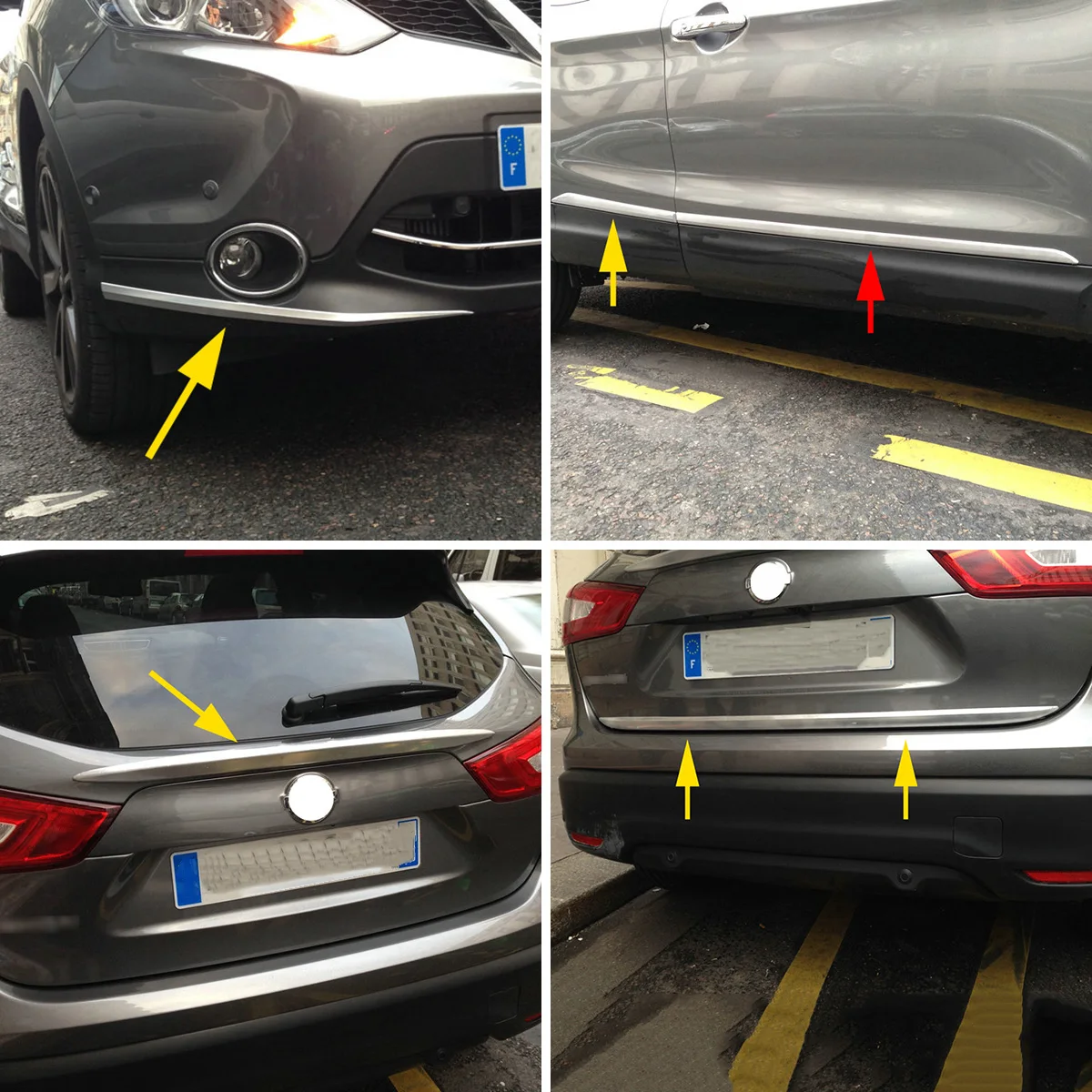 Хромированные аксессуары для Nissan Qashqai J11 2015-2019 дверь боковое тело задние ворота