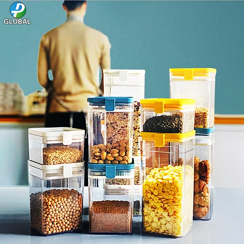 

D & P2/4/7/8ps 500/1000/мл 3 цвета зеркальная кухонная коробка для хранения Прозрачная пищевая канистра сохраняет свежесть прозрачный контейнер банк...