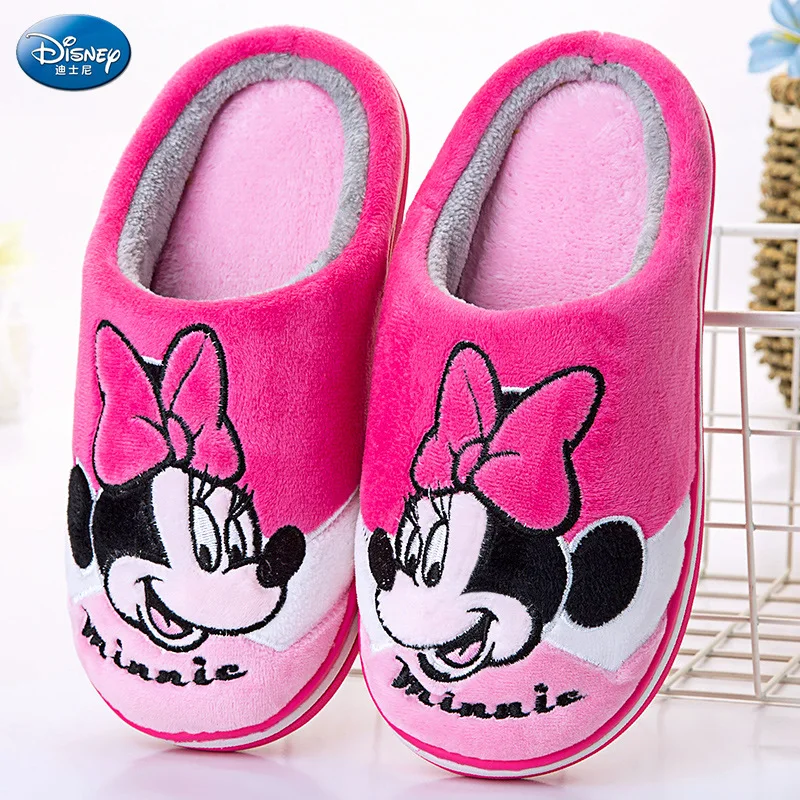 

Disney children cotton slippers autumn winter warm non-slip boys and girls baby home shoes parent-child shoes kids slippers