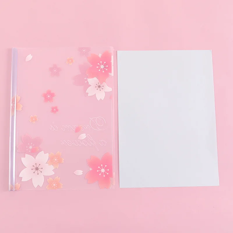 Цветная матовая папка формата A5 для хранения информации прозрачная карманная