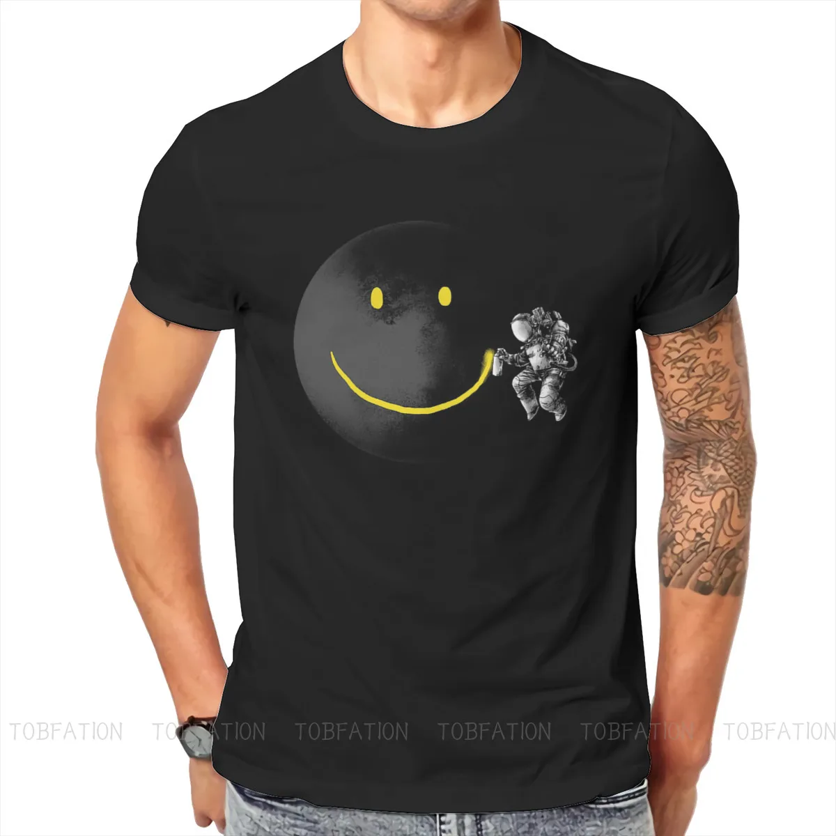 

Мужская свободная футболка с абстрактным изображением Смайла