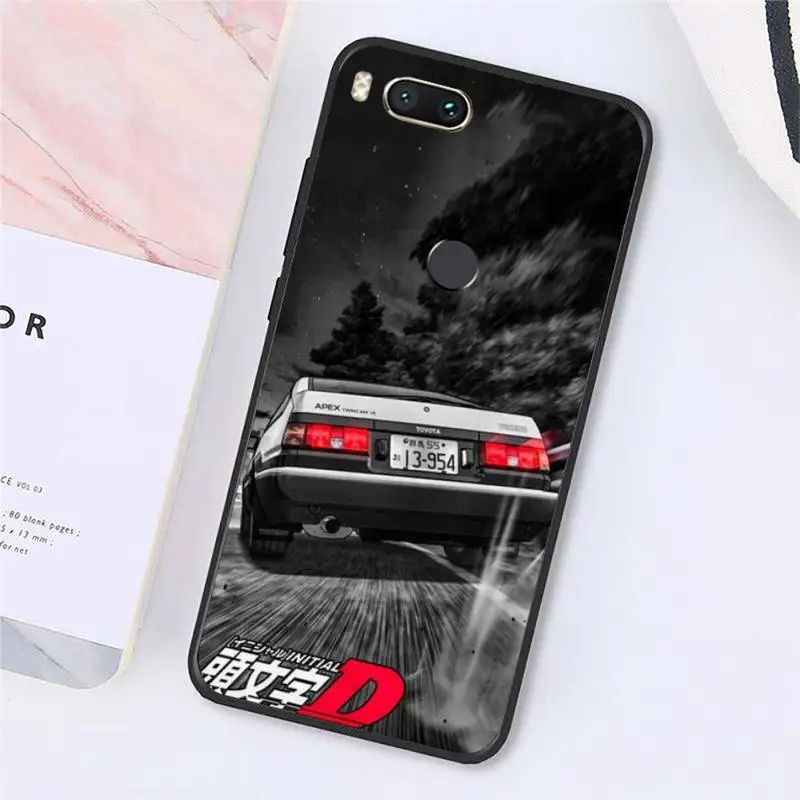 

Initial d japanese anime Phone Case For Xiaomi Redmi note 7 8 9 t k30 max3 9 s 10 pro lite Luxury brand shell funda coque