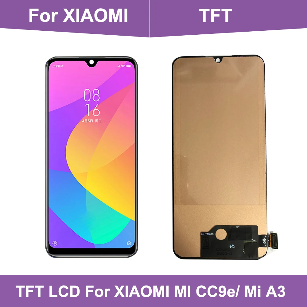 

Tested Display For Xiaomi Mi A3 LCD Touch Screen Digitizer Assembly Lcd For Xiaomi Mi CC9E Display