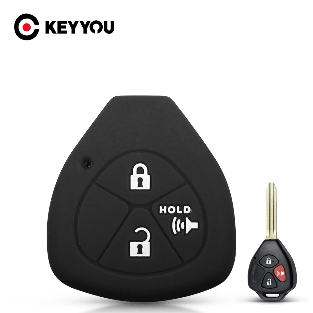 Силиконовый чехол KEYYOU для Toyota Avensis Avalon Matrix Yaris Venza защитный чехол-брелок