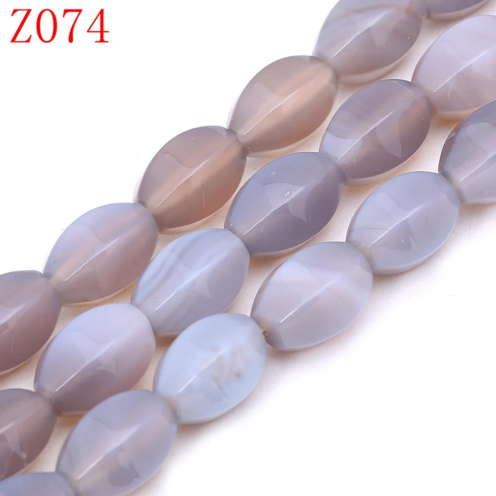 Grey Agate Yumten круглый опал бусины 10 мм* 14 мм Природный Оникс розовый кварц яшма бусины из халцедона ручной работы ювелирные изделия ожерелье Браслеты натуральные камни бисер для бисероплетения - Цвет: Grey Agate