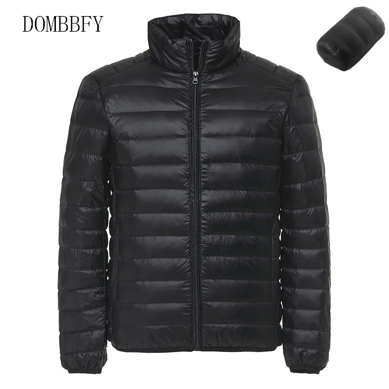 Ультратонкая мужская куртка на белом утином пуху ультратонкая Повседневный