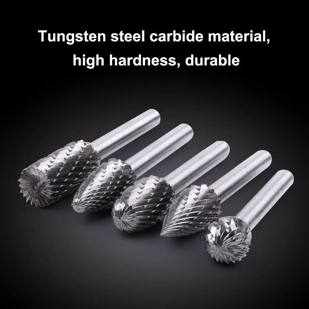 Горячие 5 шт./компл. мульти-формы 6*12 мм карбида вольфрама роторные файлы заусенцы