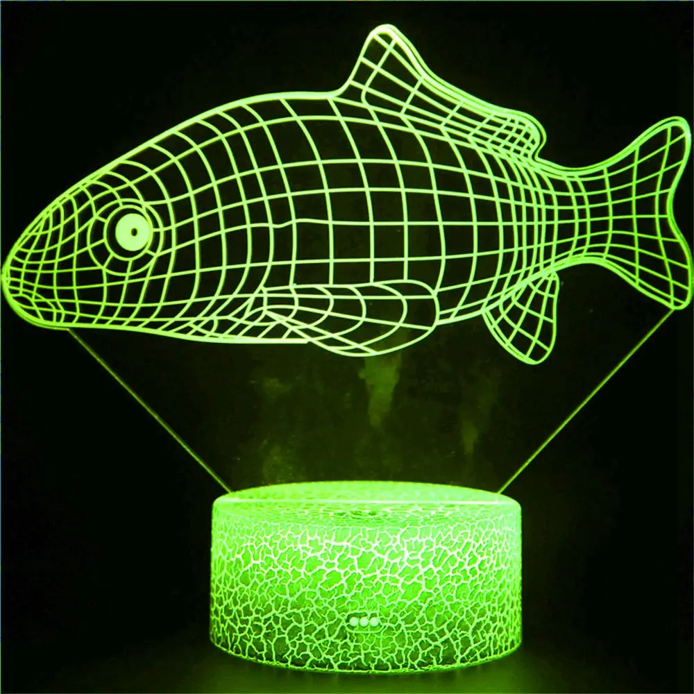 

3D трава для ловли карпа, морская рыба, Индукционная красочная морская существо, пресноводные животные, модель игрушки-статуи, светодиодный ...