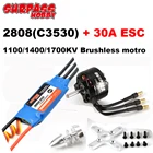 Двигатель бесщеточный Surpass Hobby C3530 30A ESC 2808(3530) 1100KV 1400KV 1700KV для радиоуправляемого самолета с фиксированным крылом, деталь пульта дистанционного управления