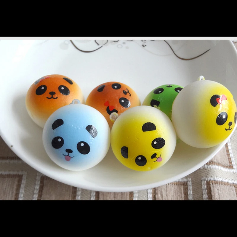 

1PCS New 4cm Kawaii Toys Soft Bread Buns Fashion Panda Pretend Toys kids gifts Random Color