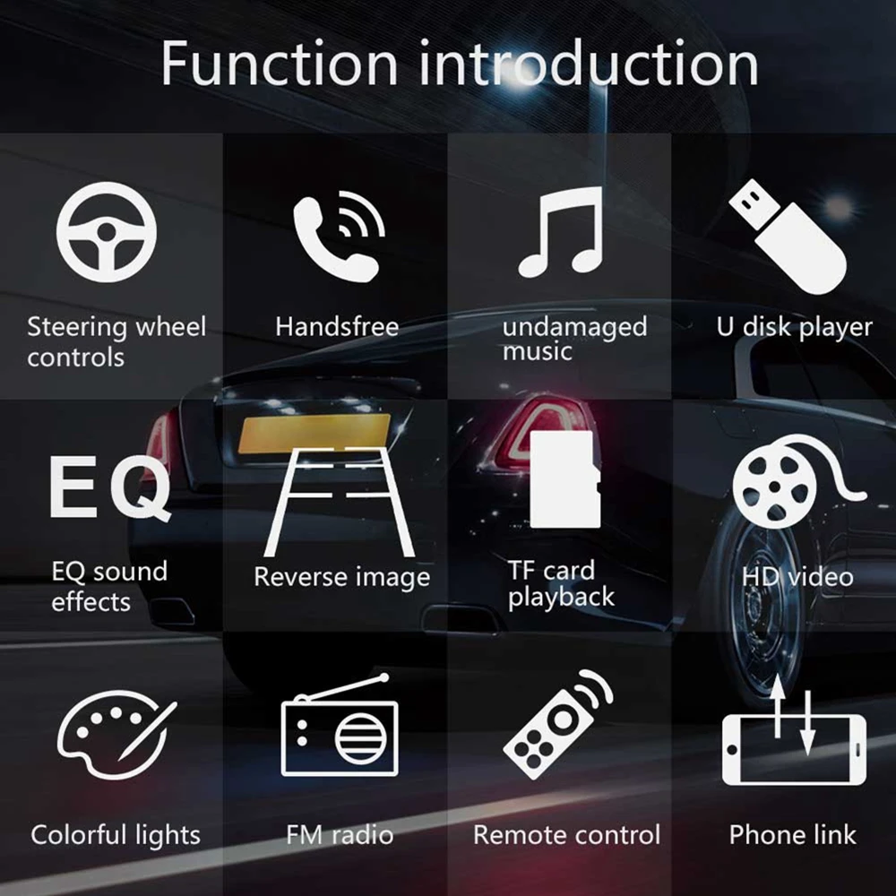7 дюймов 2DIN HD радио автомобильный MP5 MP3-плеер видео Bluetooth FM радио AUX USB Музыка сенсорный экран тире стерео Горячая Прямая