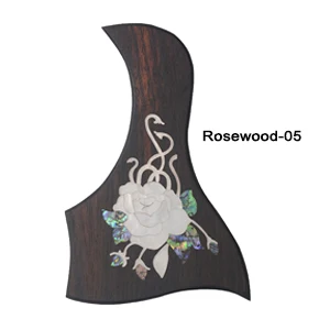 Rosewood-05 HISPETECH гитарные запчасти 1 шт. деревянные накладки с цветочным узором самоклеющиеся защитные наклейки для гитары накладки для 38 39 40 41 дюймов - Цвет: Rosewood-05