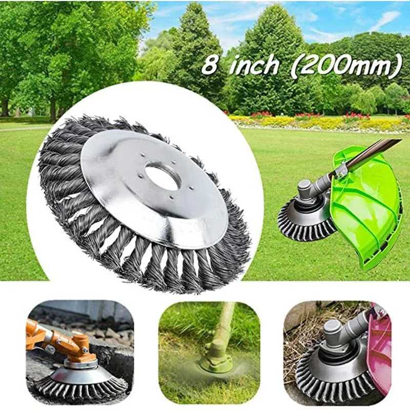 

150mm/200mm Steel Wire Trimmer Head Grass Brush Cutter Dust Removal Weeding Plate Gearbox Fixing Kit for Lawnmower Dropshipping