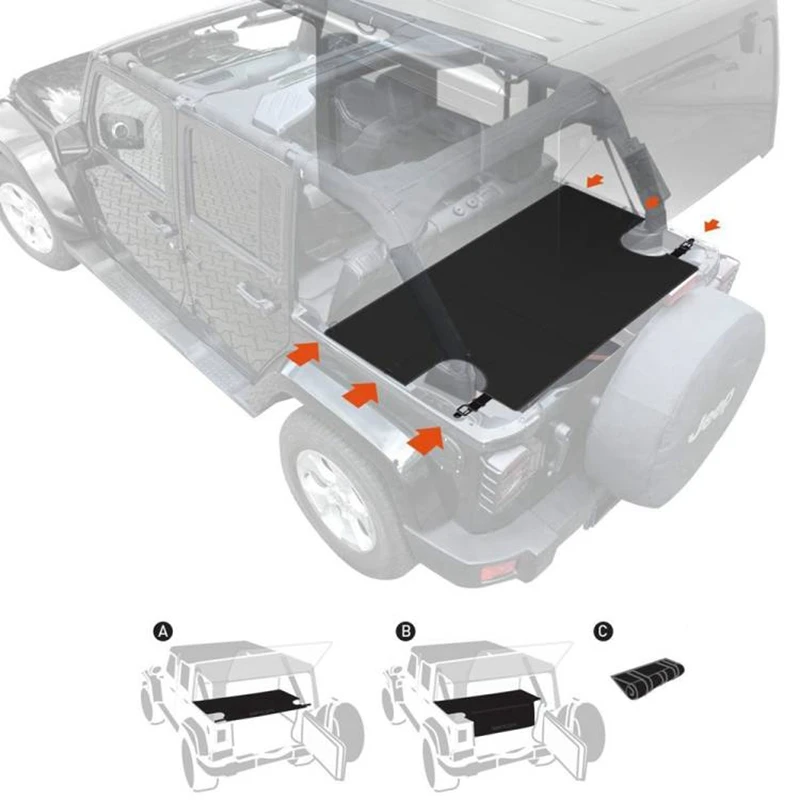 Тканевый защитный чехол для багажника автомобиля багажник Jeep Wrangler JK 4 Door 2007