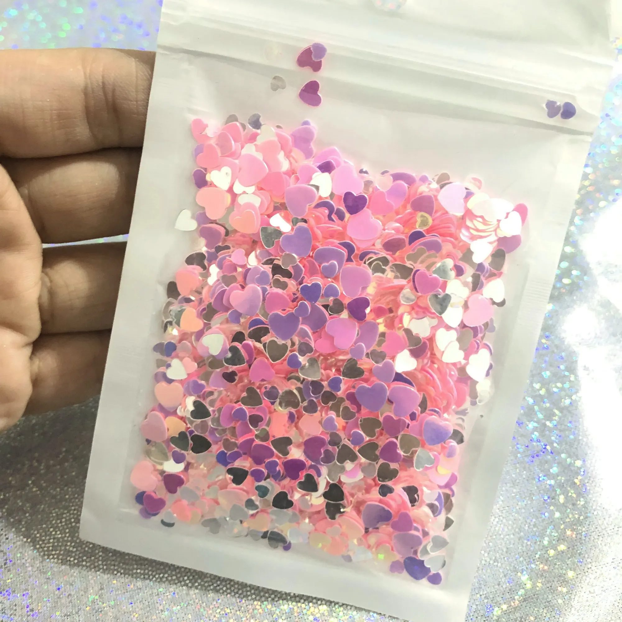 Блестящее сердце с блестками смешанный шейкер для поделок из смолы