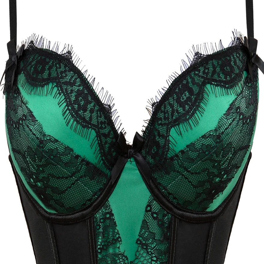 Для женщин сексуальный кружевной корсет на ремнях с чашкой бантом высокая