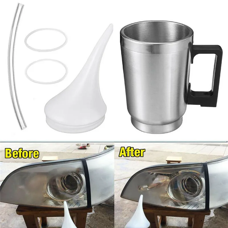 

New Headlight Lens Restoration Kit 500ML NC-118 Spray Cup Tool Atomizer Refurbishment