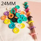 30 шт. 24 мм пластиковое кольцо в форме гриба для переплета любовью, кольцо для переплета в виде листьев сделай сам