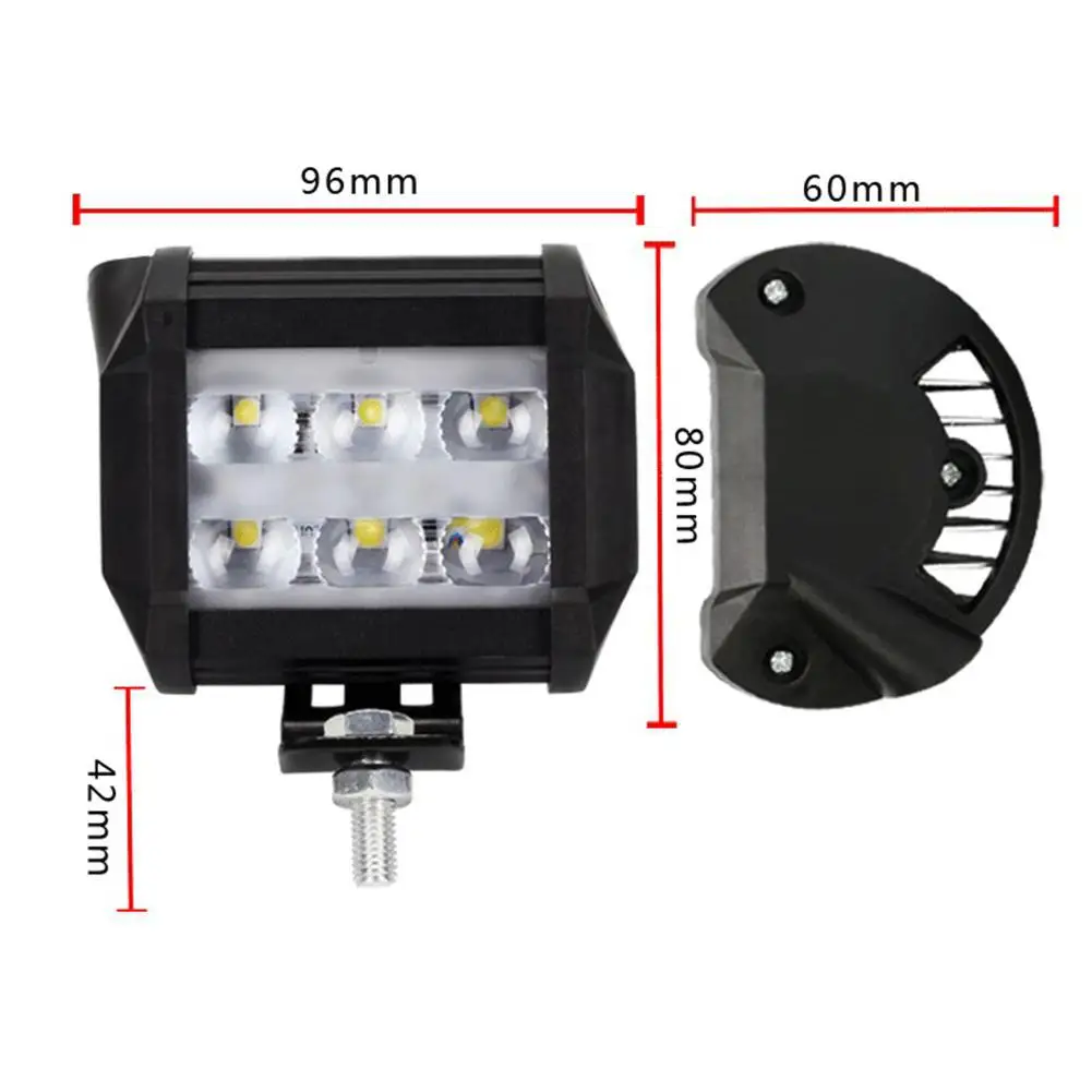 

Double Row High Brightness 18W LED Car Work Light Headlights Motorcycle Modified LED Lamps