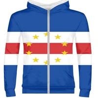 cape verde male custom made name number country zipper sweatshirt nation flag cv portuguese college print photo island clothes