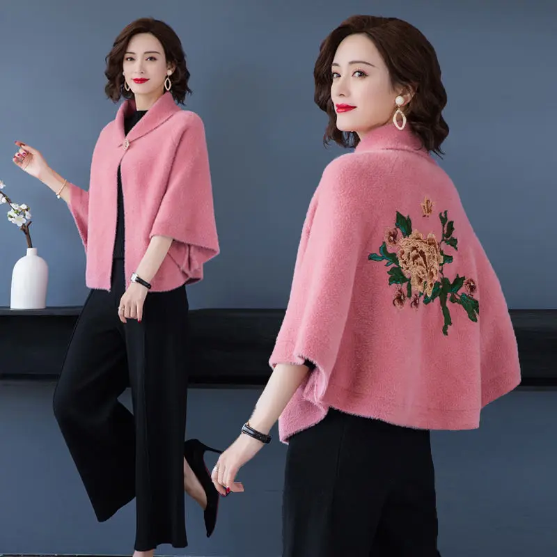 Женская шаль из искусственной норки осенне-зимняя искусственного кашемира